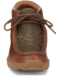 Justin Men's Cowhide Leather Ostrich Vamp Casual Shoe - Moc Toe -Ariat Store 2000348996 200 P4