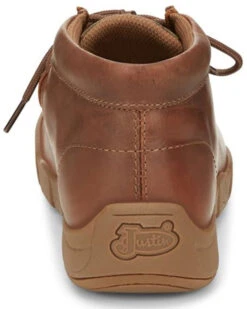 Justin Men's Cowhide Leather Ostrich Vamp Casual Shoe - Moc Toe -Ariat Store 2000348996 200 P5