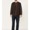 Hawx Men's Weathered Canvas Zip-Front Sherpa Lined Work Vest - Tall