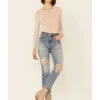 Daze Denim Women's Light Wash Distressed High Rise Straight Jeans -Ariat Store 2000353974 450 P1