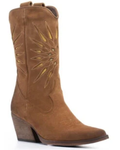Golo Women's Contrasting Inlaid Sun Western Boots - Pointed Toe -Ariat Store 2000354872 290 P1