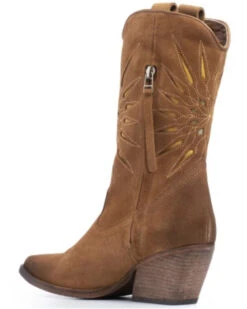 Golo Women's Contrasting Inlaid Sun Western Boots - Pointed Toe -Ariat Store 2000354872 290 P4