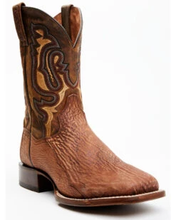 Dan Post Men's Shark Suede Coganc Exotic Western Boots - Broad Square Toe -Ariat Store 2000354885 235 P1