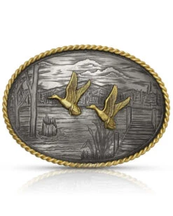 Montana Silversmiths Women's On The Banks With Ducks Belt Buckle