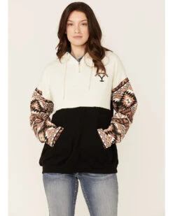 Paramount Network's Yellowstone Women's Mauve Southwestern Sleeve Hoodie Pullover 7 Paramount Network's Yellowstone Women's Mauve Southwestern Sleeve Hoodie Pullover -Ariat Store 2000356684 661 P1