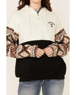 Paramount Network's Yellowstone Women's Mauve Southwestern Sleeve Hoodie Pullover 9 Paramount Network's Yellowstone Women's Mauve Southwestern Sleeve Hoodie Pullover -Ariat Store 2000356684 661 P2