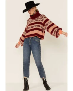 Free People Women's Check Me Out Sweater 7 Free People Women's Check Me Out Sweater -Ariat Store 2000357138 600 P4
