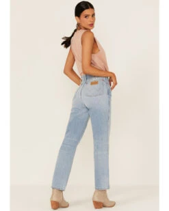 Wrangler Retro Women's Wild West 603 Mid Damaged High Rise Straight Jeans 9 Wrangler Retro Women's Wild West 603 Mid Damaged High Rise Straight Jeans -Ariat Store 2000358508 400 P3