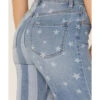 Shyanne Women's Stars & Stripes Print High Rise Super Flare Jeans