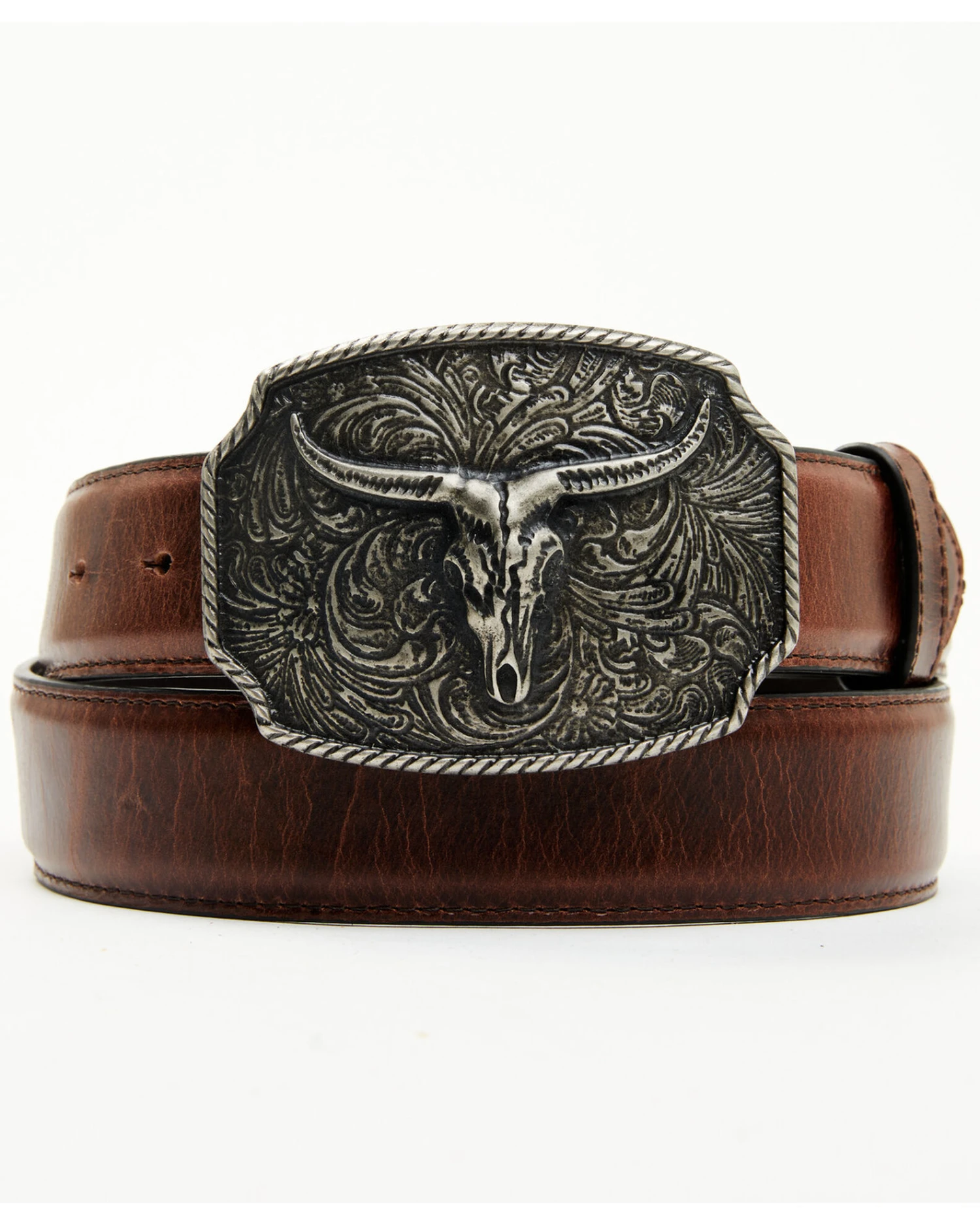 Cody James Men's Longhorn Scroll Buckle Belt 3 Cody James Men's Longhorn Scroll Buckle Belt