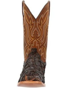 Durango Men's Exotic Pirarucu Skin Western Boots - Broad Square Toe -Ariat Store 2000359779 201 P4