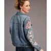 Stetson Women's Floral Embroidered Denim Jacket