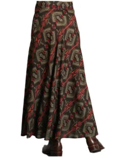 Stetson Women's Rayon Challis Blanket Print Long Cut Skirt -Ariat Store 2000360071 200 P3