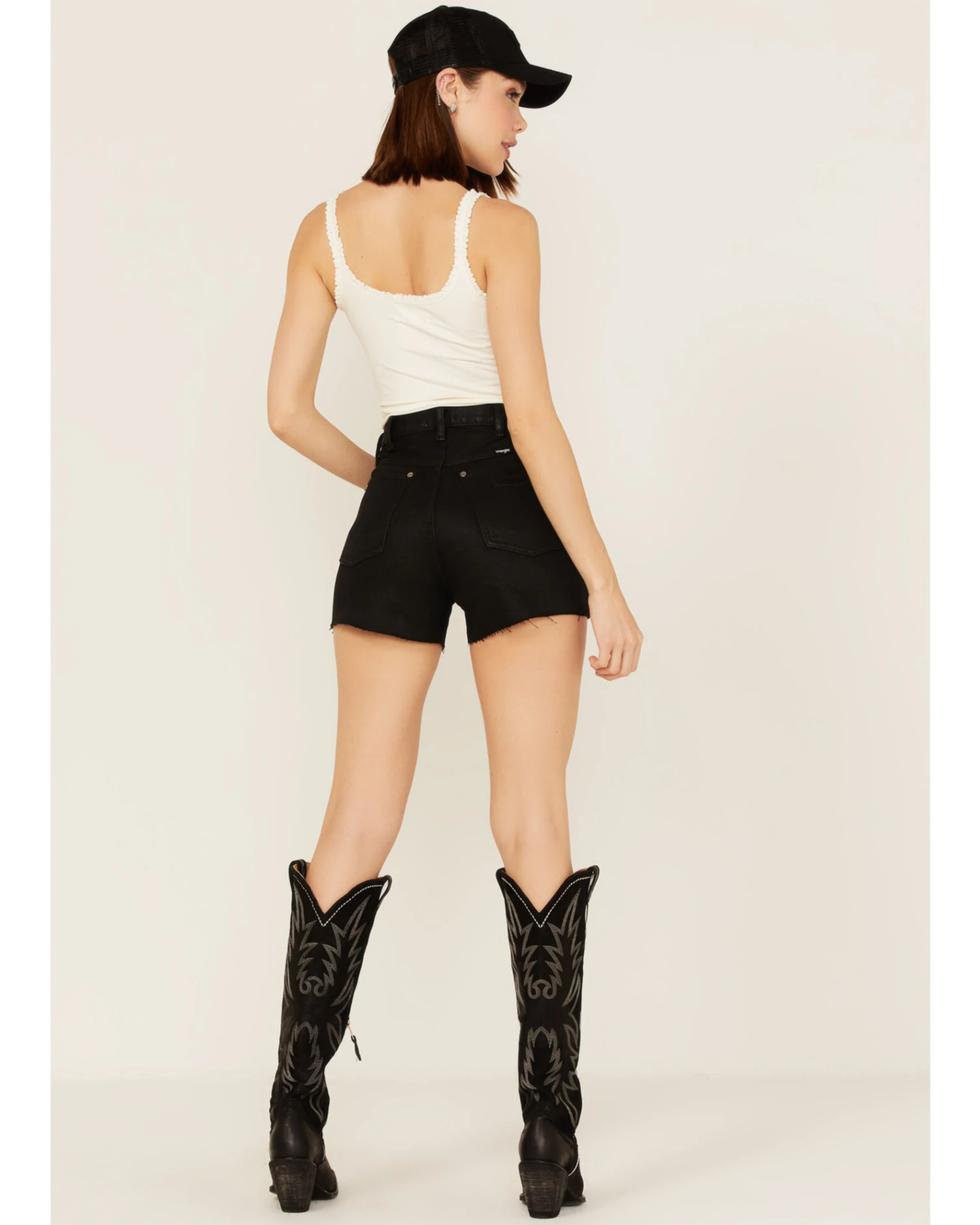 Wrangler X Fender Women's High Rise Festival Shorts 6 Wrangler X Fender Women's High Rise Festival Shorts - Image 4