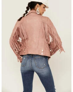Mauritius Leather Women's Melbourne Pink Fringe Leather Jacket 8 Mauritius Leather Women's Melbourne Pink Fringe Leather Jacket -Ariat Store 2000361225 650 P3