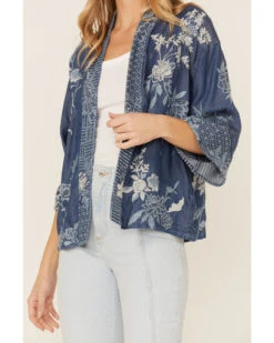 Johnny Was Women's Jacqueline Cropped Kimono 9 Johnny Was Women's Jacqueline Cropped Kimono -Ariat Store 2000362207 400 P2
