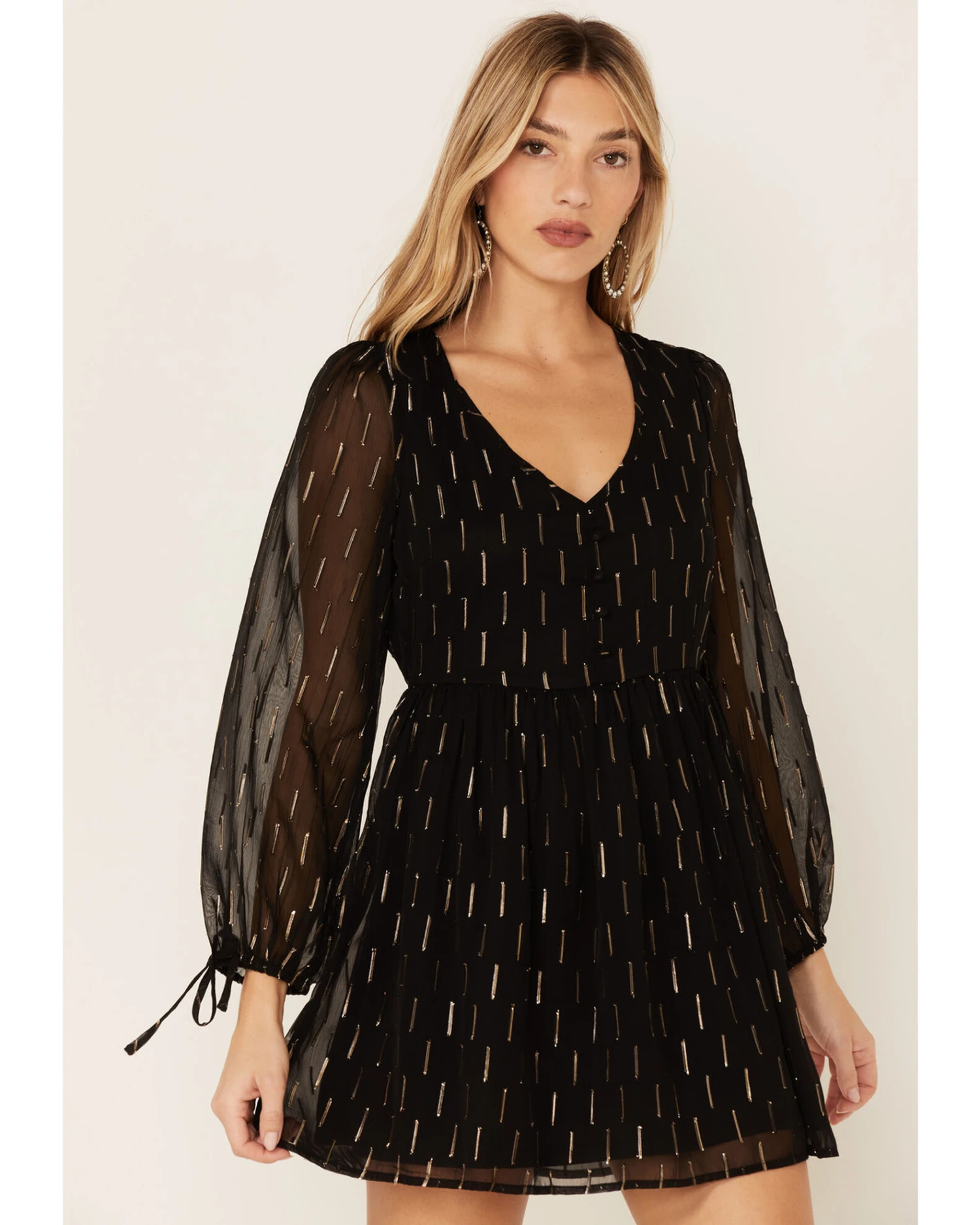 Band Of The Free Women's Black Hera Long Sleeve Mini Dress 3 Band Of The Free Women's Black Hera Long Sleeve Mini Dress