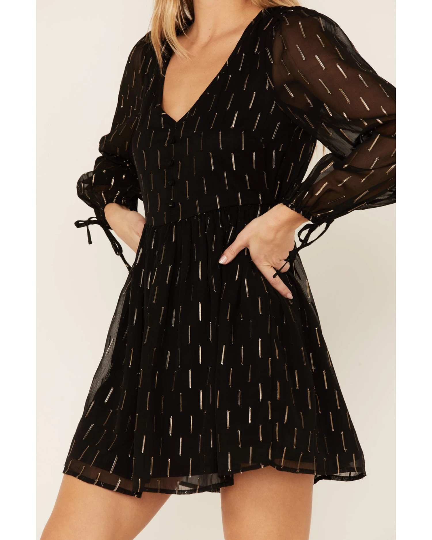 Band Of The Free Women's Black Hera Long Sleeve Mini Dress 5 Band Of The Free Women's Black Hera Long Sleeve Mini Dress - Image 3