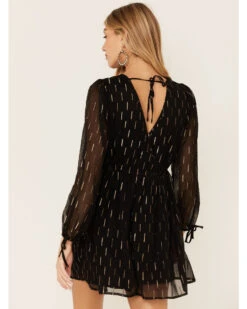 Band Of The Free Women's Black Hera Long Sleeve Mini Dress 9 Band Of The Free Women's Black Hera Long Sleeve Mini Dress -Ariat Store 2000363402 001 P3