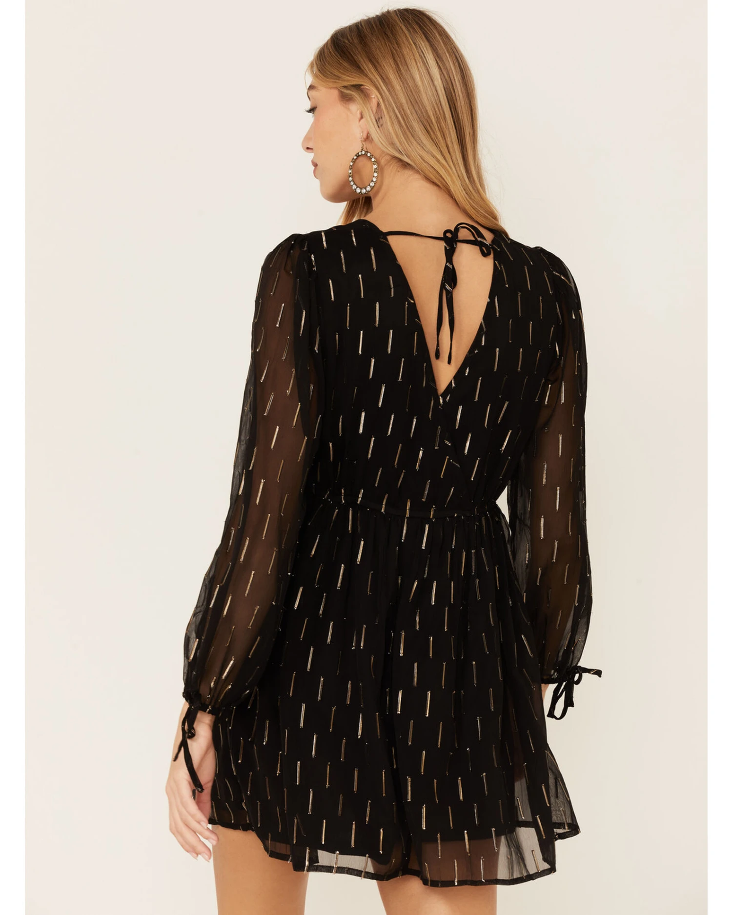 Band Of The Free Women's Black Hera Long Sleeve Mini Dress 6 Band Of The Free Women's Black Hera Long Sleeve Mini Dress - Image 4