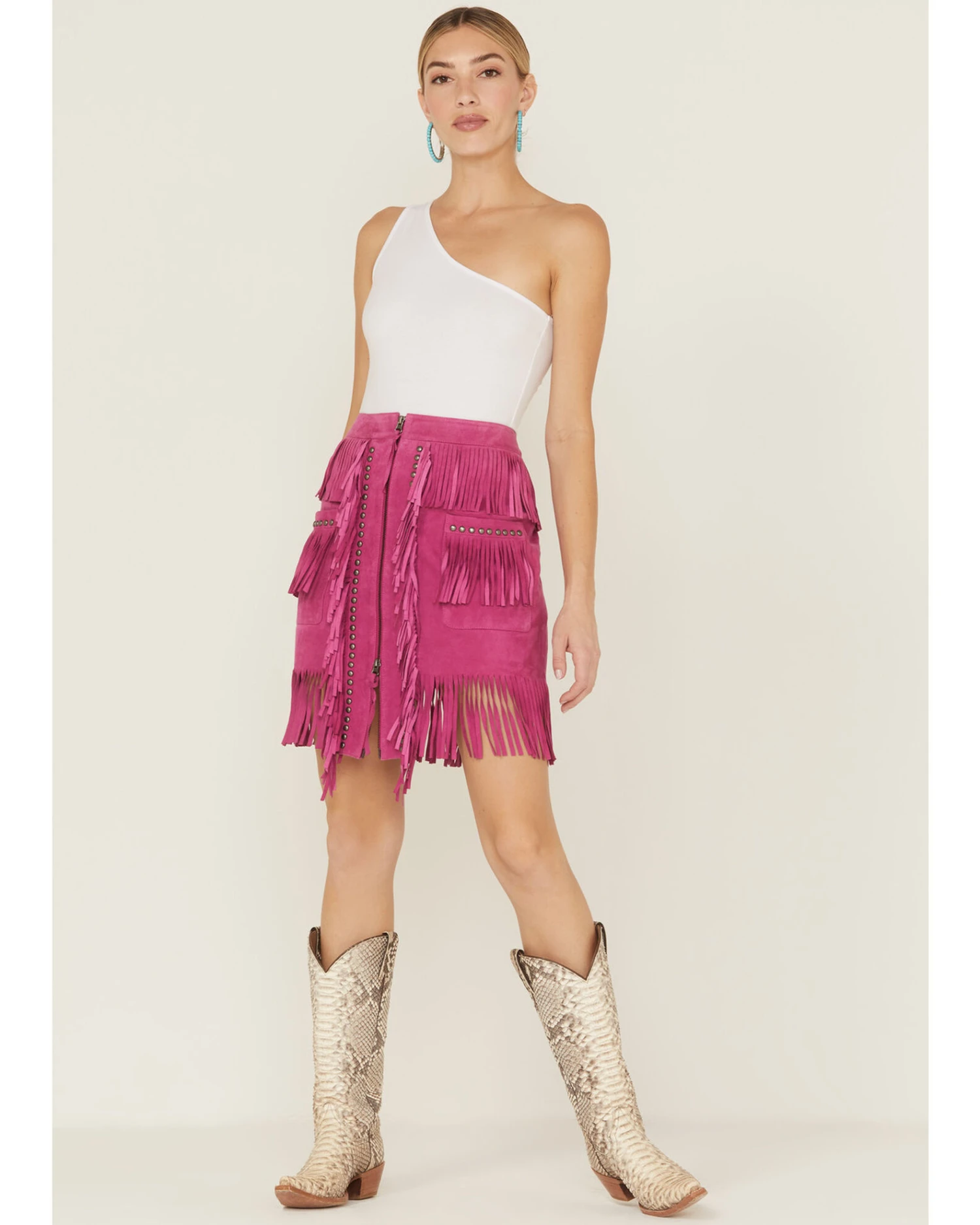 Double D Ranch Women's Chaperros Fringe Suede Skirt 4 Double D Ranch Women's Chaperros Fringe Suede Skirt - Image 2
