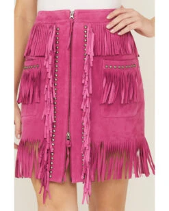 Double D Ranch Women's Chaperros Fringe Suede Skirt 8 Double D Ranch Women's Chaperros Fringe Suede Skirt -Ariat Store 2000364069 650 P2
