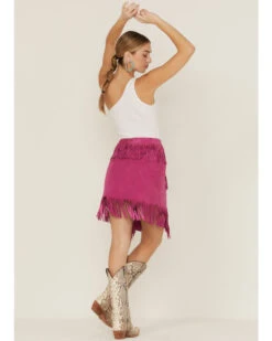 Double D Ranch Women's Chaperros Fringe Suede Skirt 9 Double D Ranch Women's Chaperros Fringe Suede Skirt -Ariat Store 2000364069 650 P3