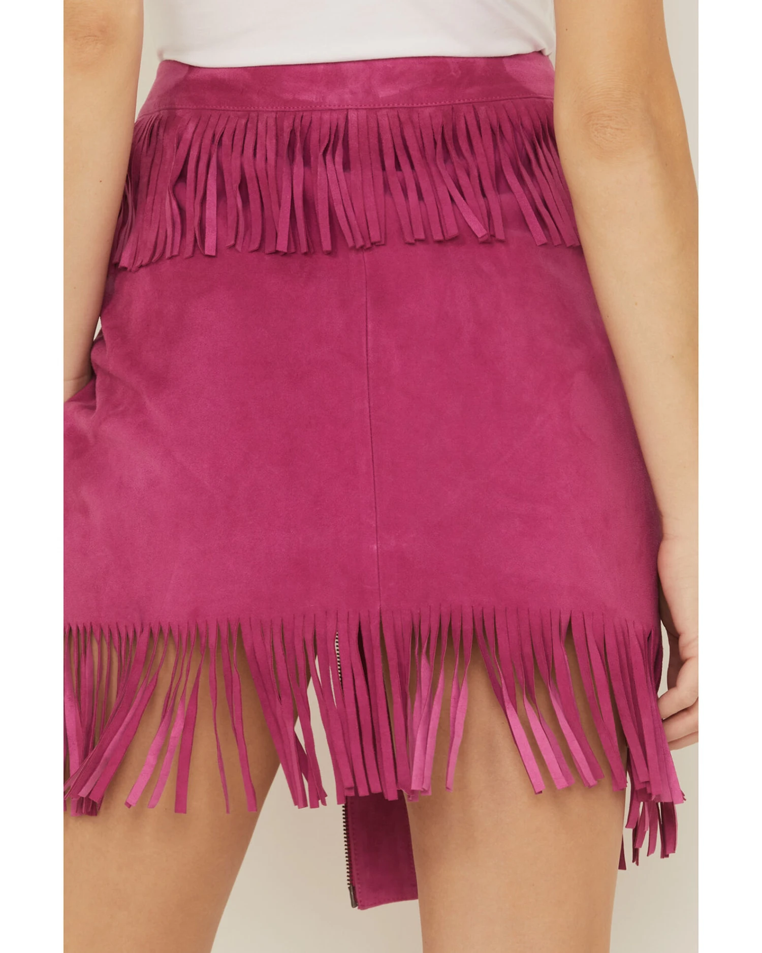 Double D Ranch Women's Chaperros Fringe Suede Skirt 3 Double D Ranch Women's Chaperros Fringe Suede Skirt