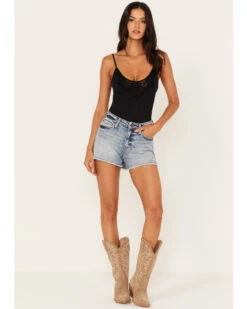 Idyllwind Women's Medium Wash Super High Risin' Raw Hem Shorts -Ariat Store 2000364328 414 P1