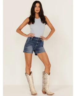 Miss Me Women's Sailor Flap Pocket Denim Jean Shorts