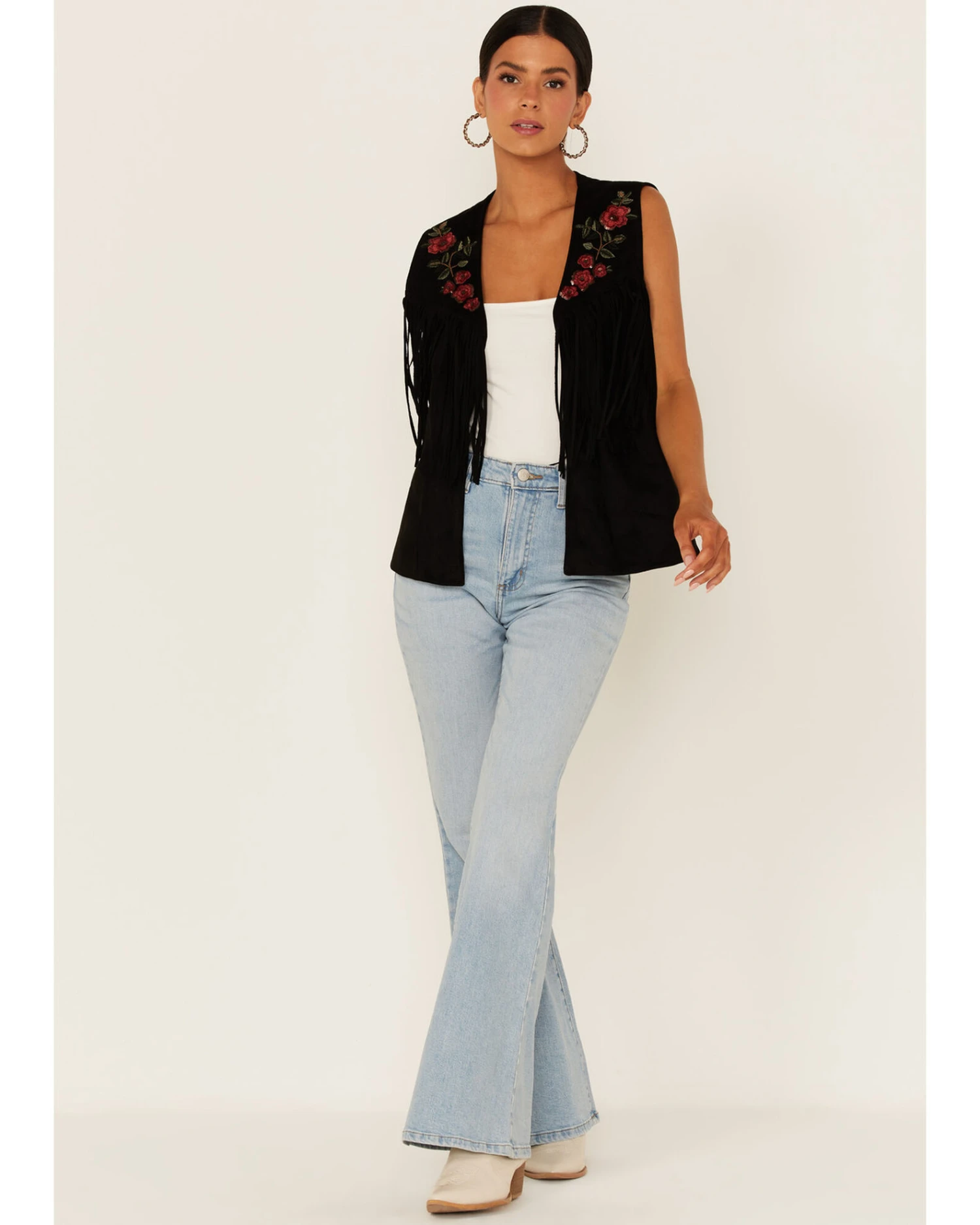 Maggie Sweet Women's Guajira Floral Fringe Vest 6 Maggie Sweet Women's Guajira Floral Fringe Vest - Image 4