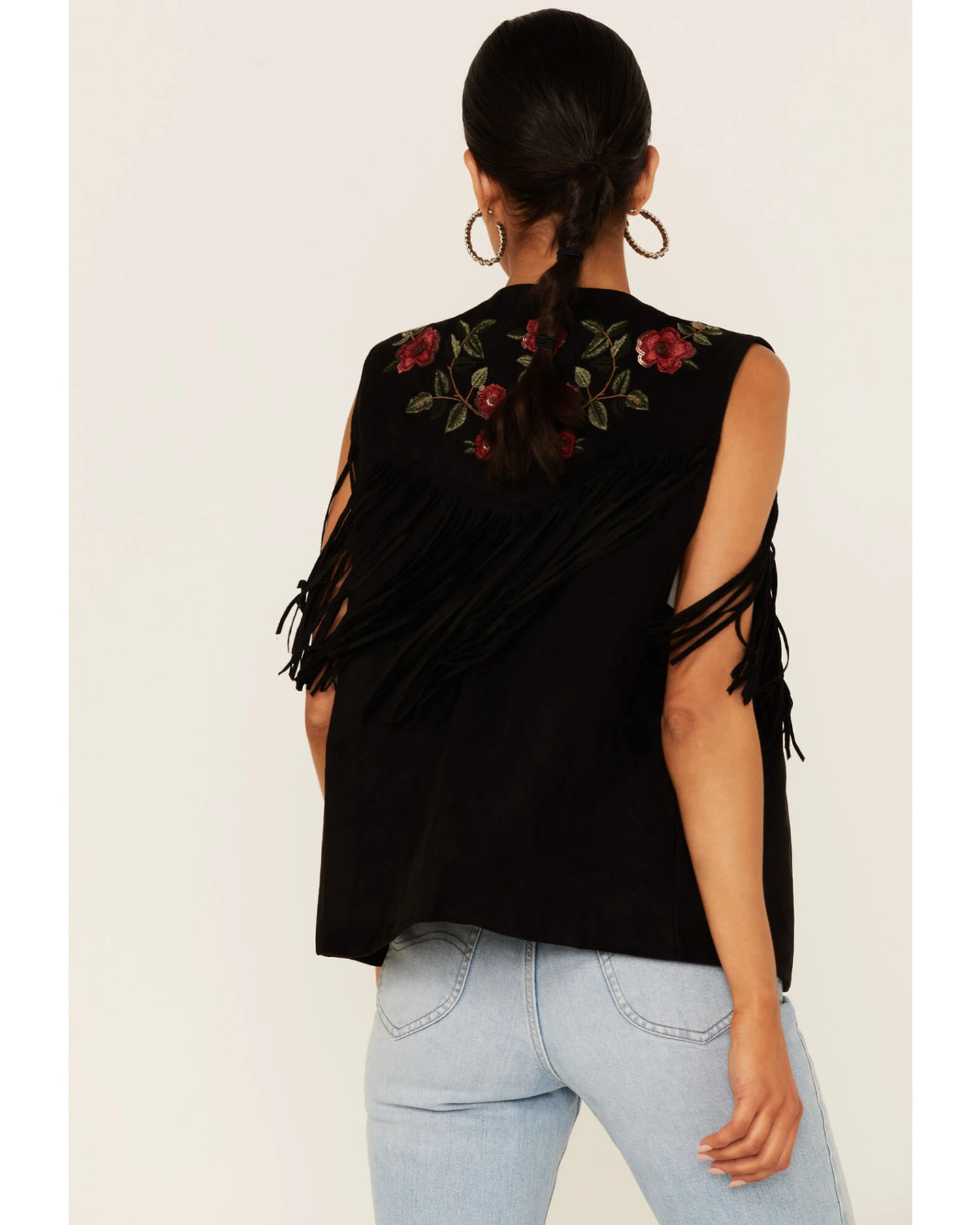 Maggie Sweet Women's Guajira Floral Fringe Vest 4 Maggie Sweet Women's Guajira Floral Fringe Vest - Image 2