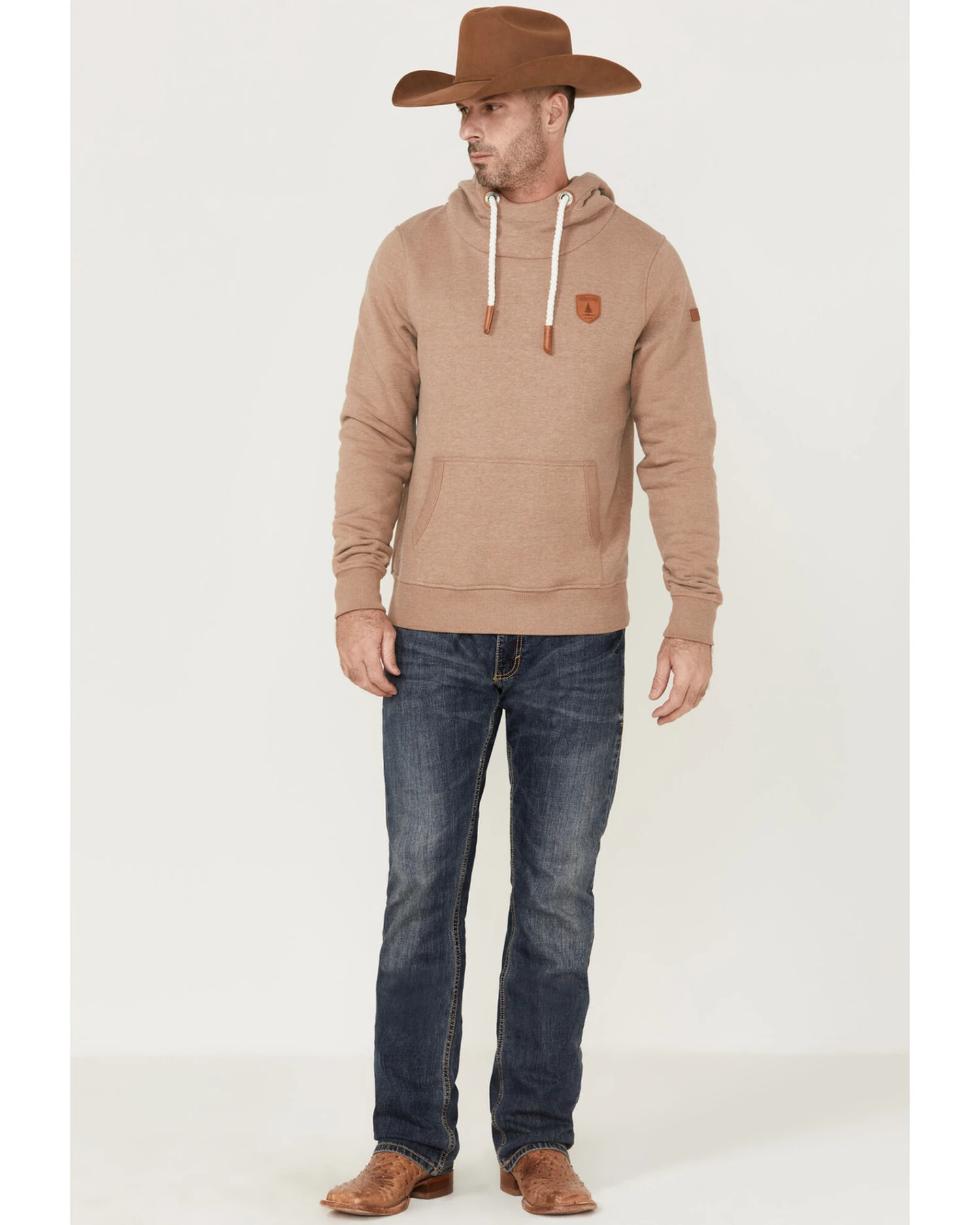 Wanakome Men's Cascade Mocha Pullover Hooded Sweatshirt 4 Wanakome Men's Cascade Mocha Pullover Hooded Sweatshirt - Image 2