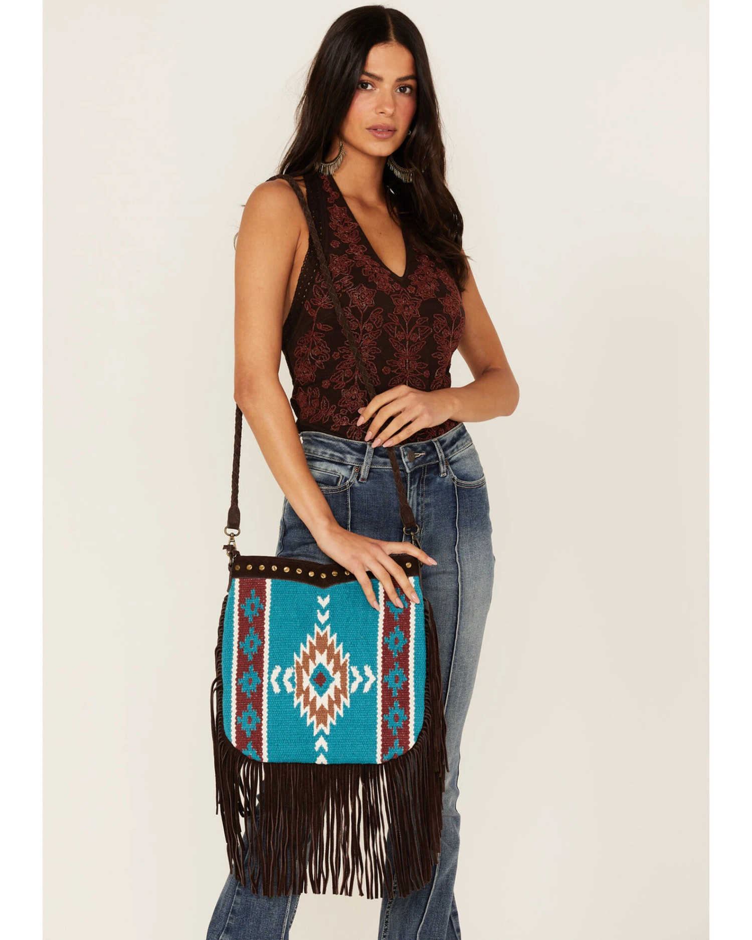 Idyllwind Women's Tapoco Lane Southwestern Fringe Crossbody Bag 5 Idyllwind Women's Tapoco Lane Southwestern Fringe Crossbody Bag - Image 3