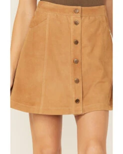 Stetson Women's Lamb Suede Button Down Mini Skirt 8 Stetson Women's Lamb Suede Button Down Mini Skirt -Ariat Store 2000366754 280 P2