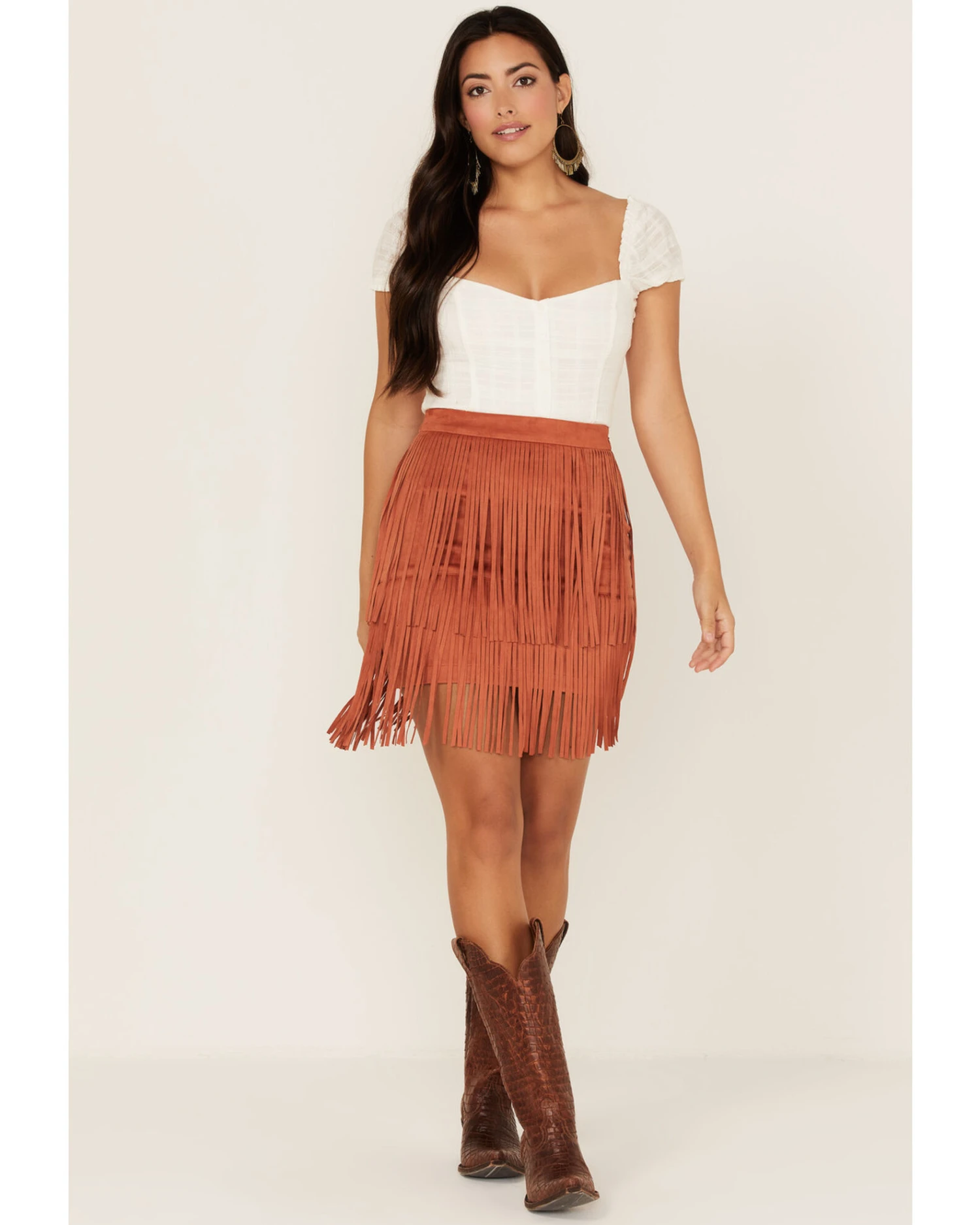 Idyllwind Women's Chestnut Trail Faux Suede Skirt 3 Idyllwind Women's Chestnut Trail Faux Suede Skirt