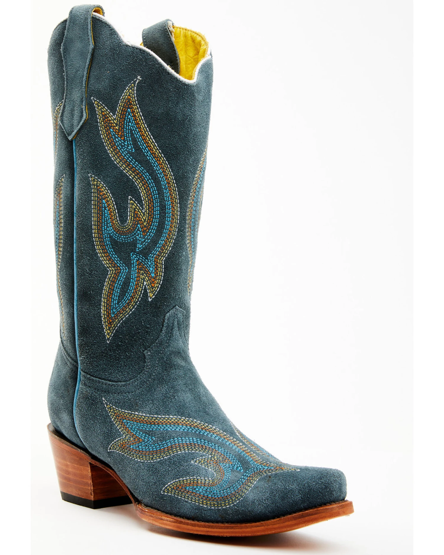 Planet Cowboy Women's Steel My Blues Psychedelic Suede Leather Western Boot - Snip Toe 4 Planet Cowboy Women's Steel My Blues Psychedelic Suede Leather Western Boot - Snip Toe - Image 2