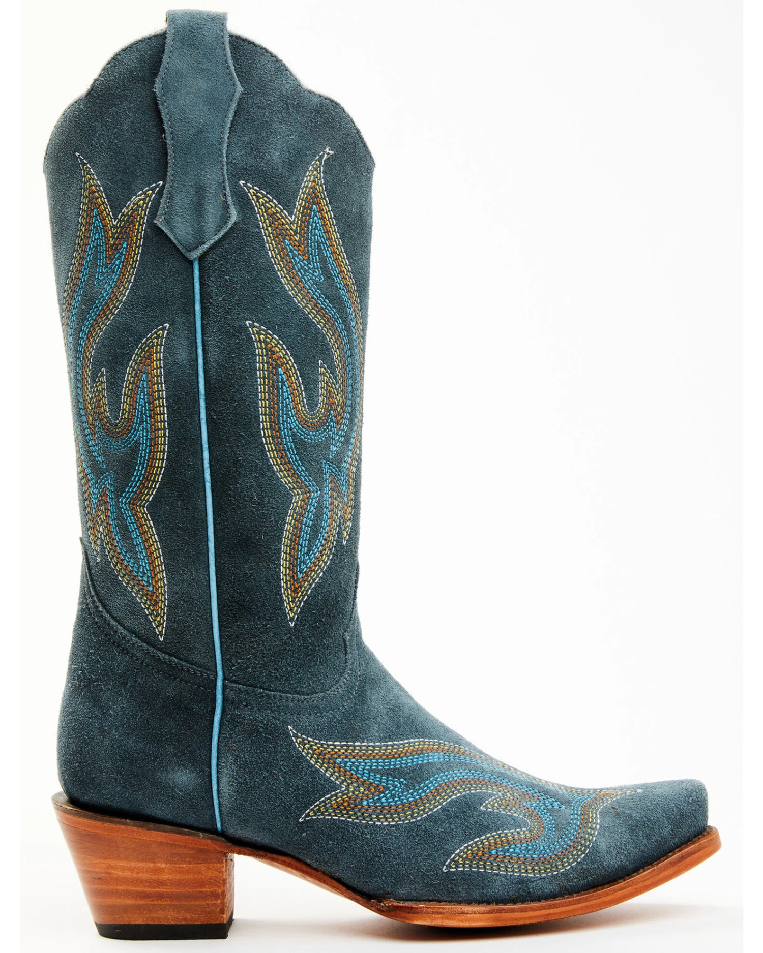 Planet Cowboy Women's Steel My Blues Psychedelic Suede Leather Western Boot - Snip Toe 3 Planet Cowboy Women's Steel My Blues Psychedelic Suede Leather Western Boot - Snip Toe