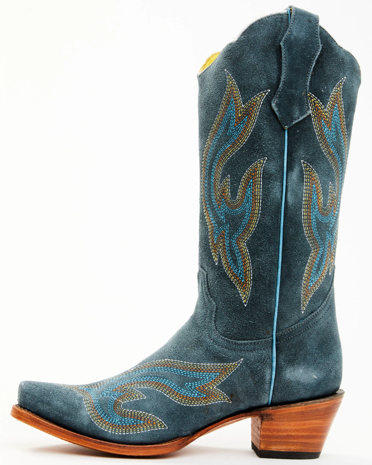 Planet Cowboy Women's Steel My Blues Psychedelic Suede Leather Western Boot - Snip Toe 7 Planet Cowboy Women's Steel My Blues Psychedelic Suede Leather Western Boot - Snip Toe - Image 5