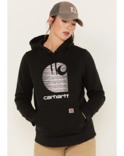 Carhartt Women's Rain Defender Relaxed Fit Midweight Logo Graphic Hoodie -Ariat Store 2000370146 001 P1