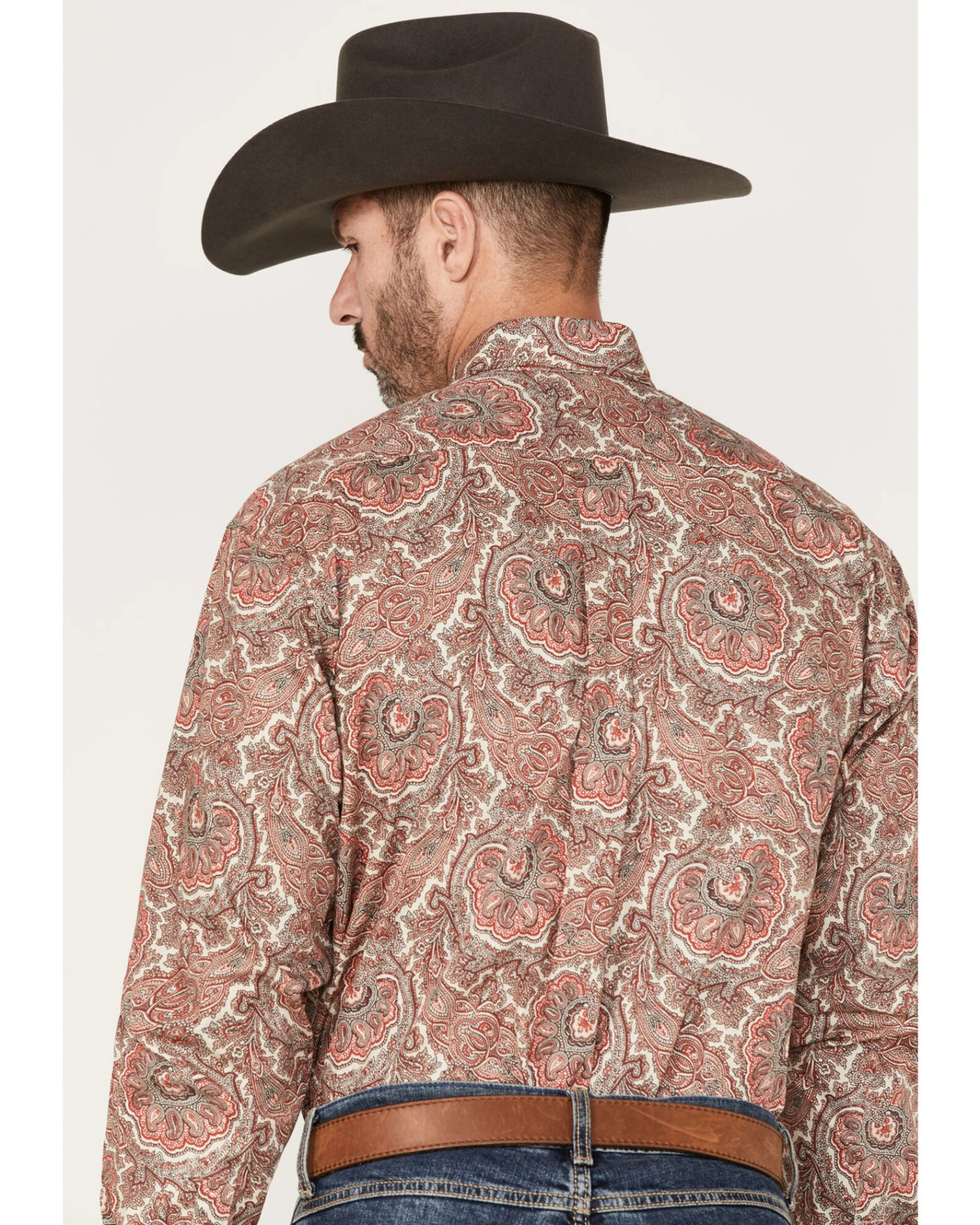 Stetson Men's Paisley Print Long Sleeve Button Down Western Shirt 5 Stetson Men's Paisley Print Long Sleeve Button Down Western Shirt - Image 3
