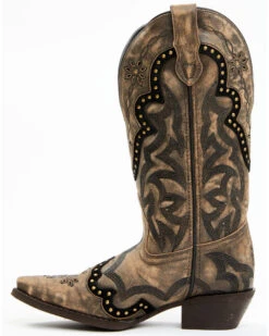 Laredo Women's Skyla Floral Studded Western Performance Boots - Snip Toe