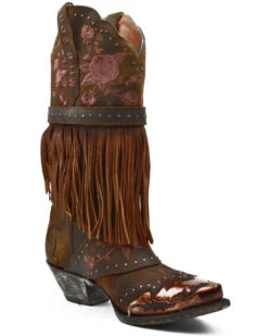Dan Post Women's Bed Of Roses Fringe Embroidered Western Boot - Snip Toe 12 Dan Post Women's Bed Of Roses Fringe Embroidered Western Boot - Snip Toe -Ariat Store 2000371108 235 P1