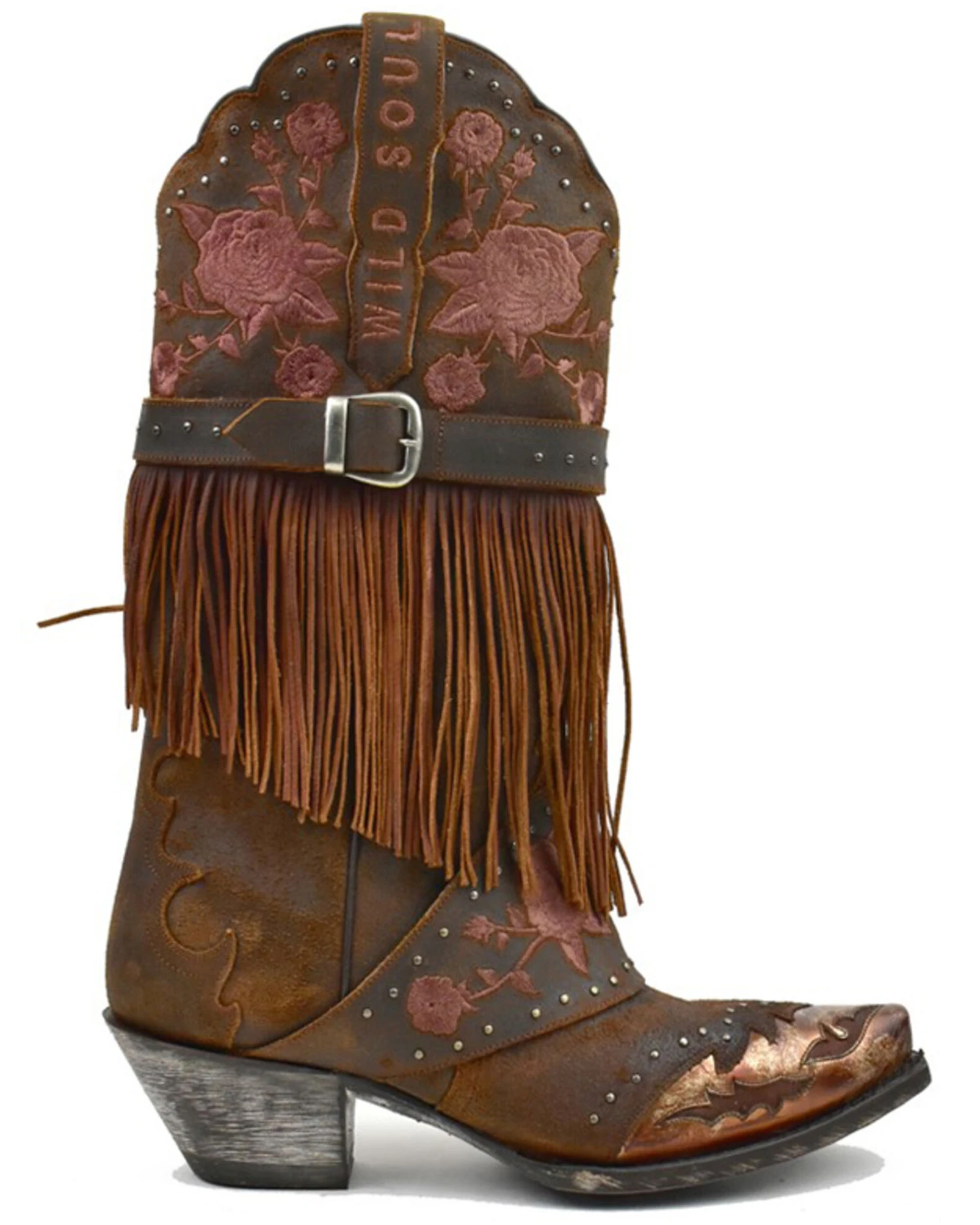 Dan Post Women's Bed Of Roses Fringe Embroidered Western Boot - Snip Toe 9 Dan Post Women's Bed Of Roses Fringe Embroidered Western Boot - Snip Toe - Image 7