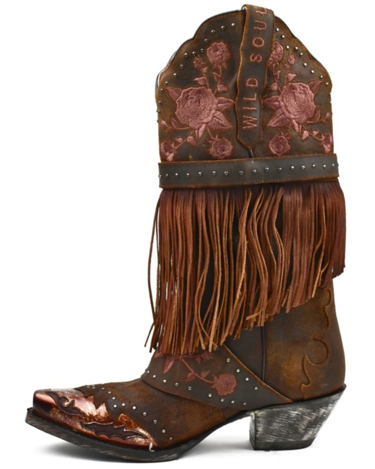 Dan Post Women's Bed Of Roses Fringe Embroidered Western Boot - Snip Toe 5 Dan Post Women's Bed Of Roses Fringe Embroidered Western Boot - Snip Toe - Image 3