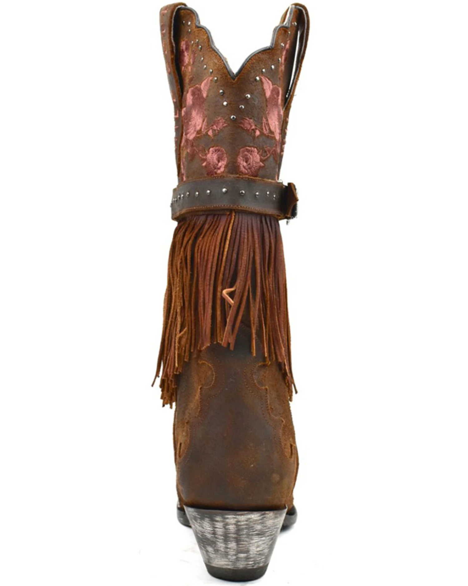Dan Post Women's Bed Of Roses Fringe Embroidered Western Boot - Snip Toe 3 Dan Post Women's Bed Of Roses Fringe Embroidered Western Boot - Snip Toe