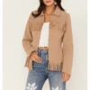Fornia Women's Fringe Faux Leather Fringe Zip Jacket -Ariat Store 2000371795 250 P1