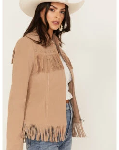 Fornia Women's Fringe Faux Leather Fringe Zip Jacket -Ariat Store 2000371795 250 P2