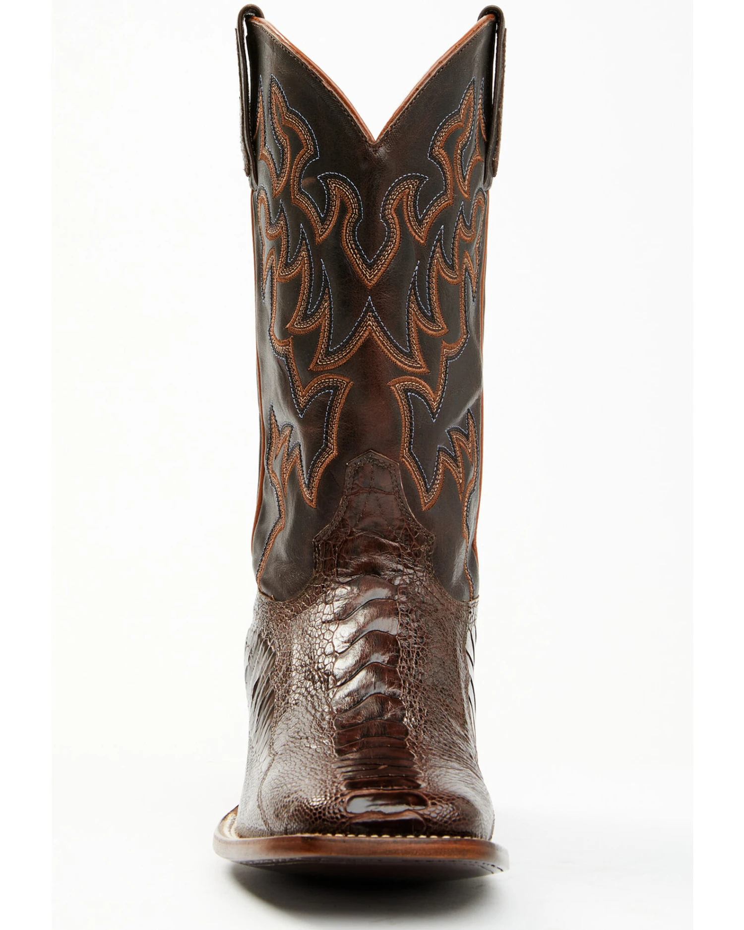 Cody James Men's Antique Cafe Ostrich Leg Exotic Western Boots - Broad Square Toe 7 Cody James Men's Antique Cafe Ostrich Leg Exotic Western Boots - Broad Square Toe - Image 5