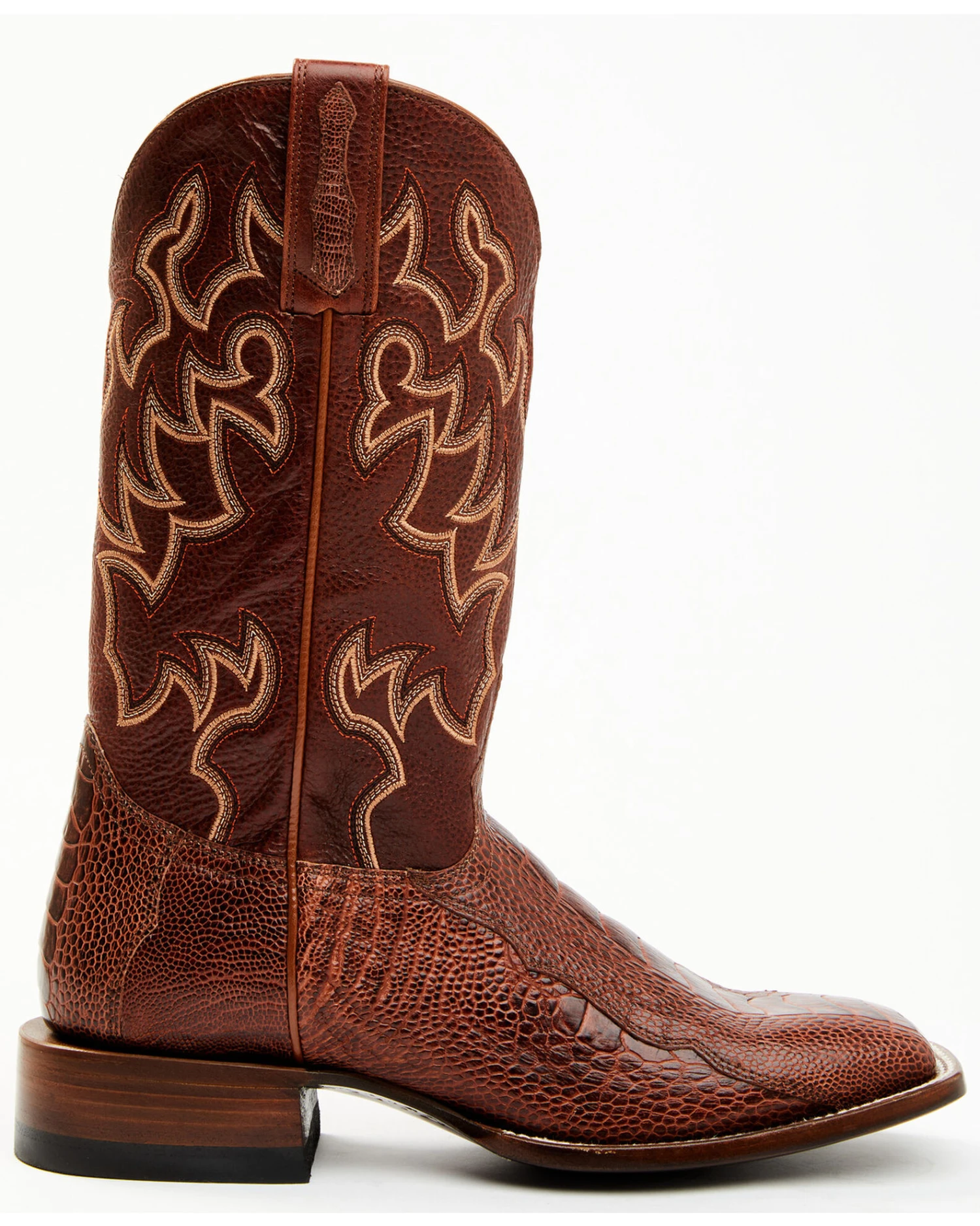 Cody James Men's Brandy Ostrich Leg Exotic Western Boots - Broad Square Toe 5 Cody James Men's Brandy Ostrich Leg Exotic Western Boots - Broad Square Toe - Image 3